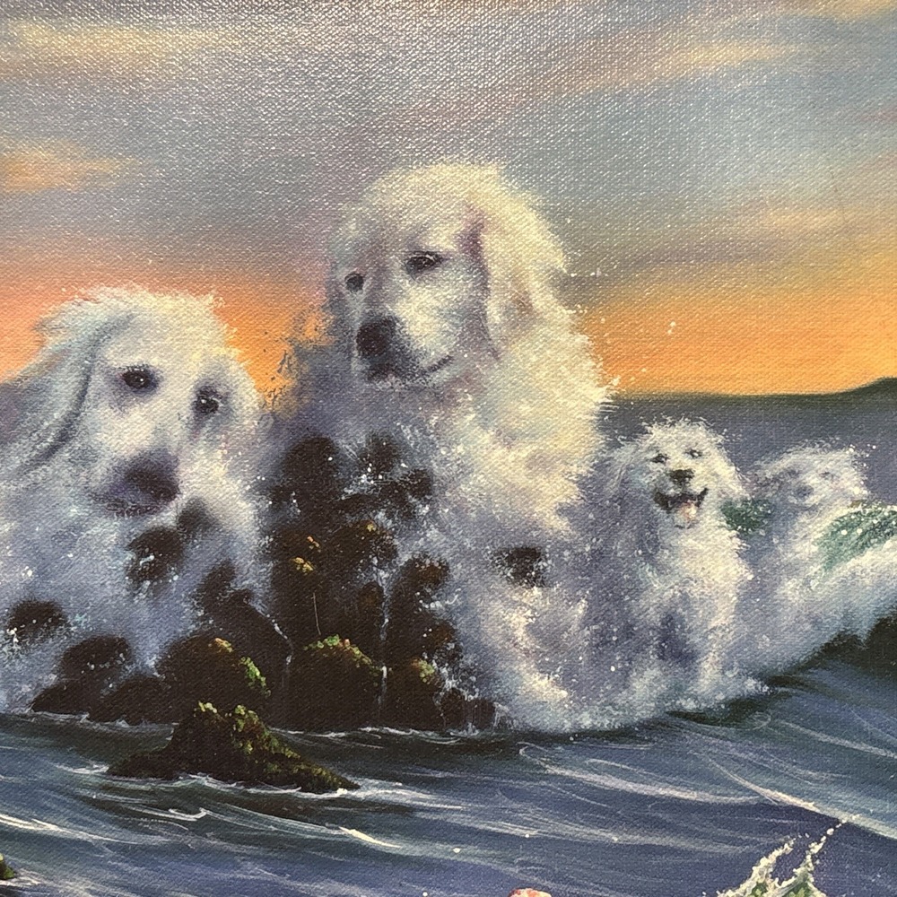 Jim Warren art "The Dog Whisperer" - giclee on canvas, Signed & Numbered - Picture 3 of 7